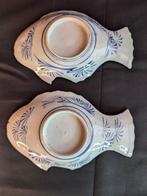 Set van twee antieke Japanse IMARI-blauwe en witte, Antiek en Kunst