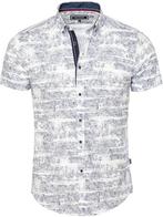 Carisma Overhemd Korte Mouw Met Palmboom Motief Wit 9145, Kleding | Heren, T-shirts, Nieuw, Verzenden