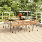 vidaXL 7-delige Tuinset poly rattan, Verzenden, Nieuw, Tuinset