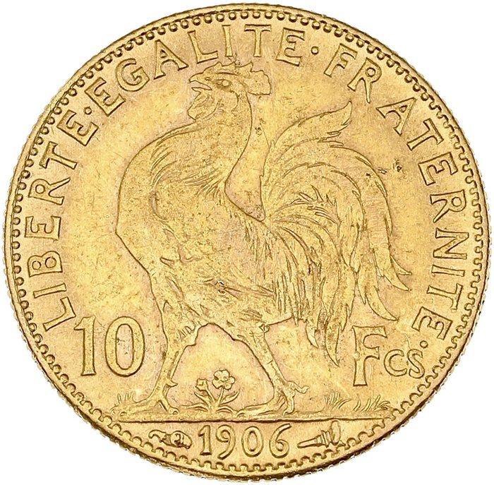 3,22 grams - Goud .900 - 10 Francs 1906 Marianne Coq, Postzegels en Munten, Edelmetalen en Baren