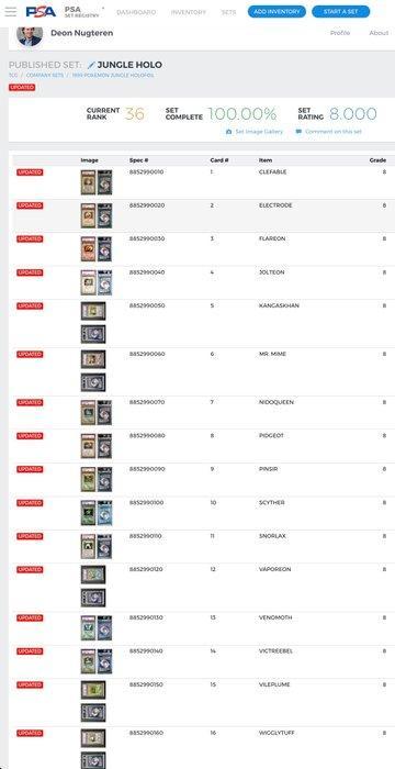 Pokémon - 16 Complete set - WOTC - Jungle, Hobby en Vrije tijd, Verzamelkaartspellen | Pokémon