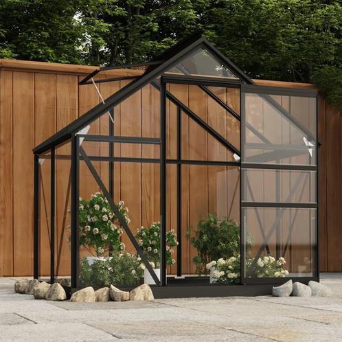 vidaXL Kweekkas 155x103x191 cm aluminium en glas, Tuin en Terras, Kassen, Nieuw, Verzenden