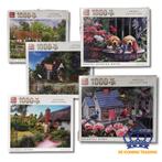 Set van 5x King Puzzels | Animal & Cottage Serie | 1000 Stuk, Hobby en Vrije tijd, Verzenden, 500 t/m 1500 stukjes, Gebruikt, Legpuzzel