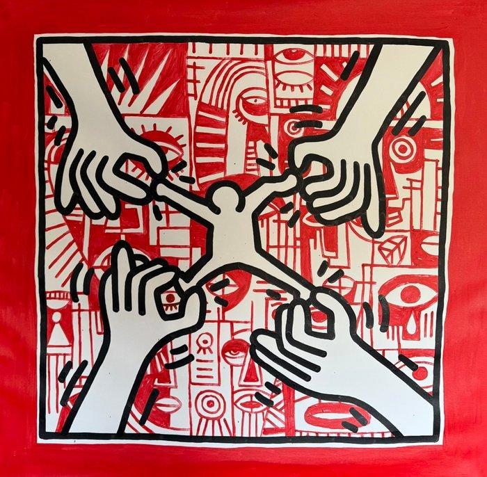 Freda People - Voodoo Collection x Haring XL, Antiquités & Art, Art | Peinture | Moderne