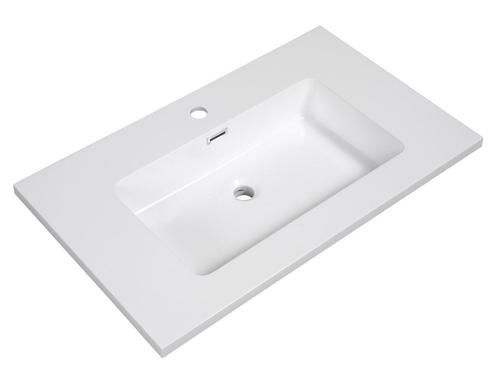 Badplaats Wastafel Angela 80 x 48 cm - Wit - Wasbak, Huis en Inrichting, Badkamer | Badkamermeubels, Nieuw, Verzenden