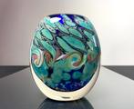 Maxence Parot - Vase - Vase unique Cobalt opalines et Or -