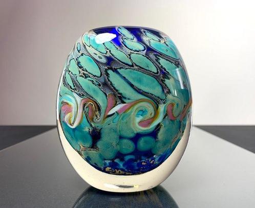 Maxence Parot - Vase - Vase unique Cobalt opalines et Or -, Antiek en Kunst, Kunst | Designobjecten