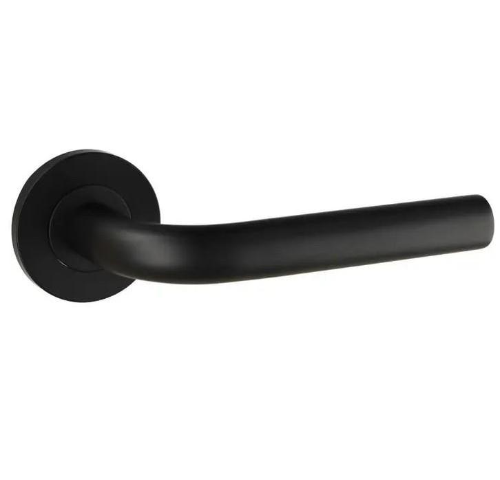 Deurklink Leona op rond rozet PVD zwart, Doe-het-zelf en Bouw, Deuren en Vliegenramen, Nieuw