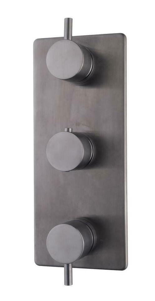 Caral afbouwdeel inbouwthermostaat 3 weg gunmetal, Doe-het-zelf en Bouw, Sanitair, Ophalen of Verzenden