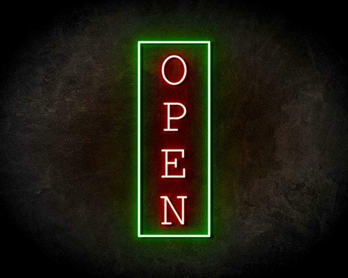 OPEN VERTICAAL 2 neon sign - LED neon reclame bord, Zakelijke goederen, Horeca | Overige, Verzenden
