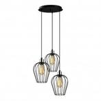 Metalen hanglamp industrieel - 3x E27 fitting | Bonaire, Verzenden, Nieuw, Overige materialen, Modern