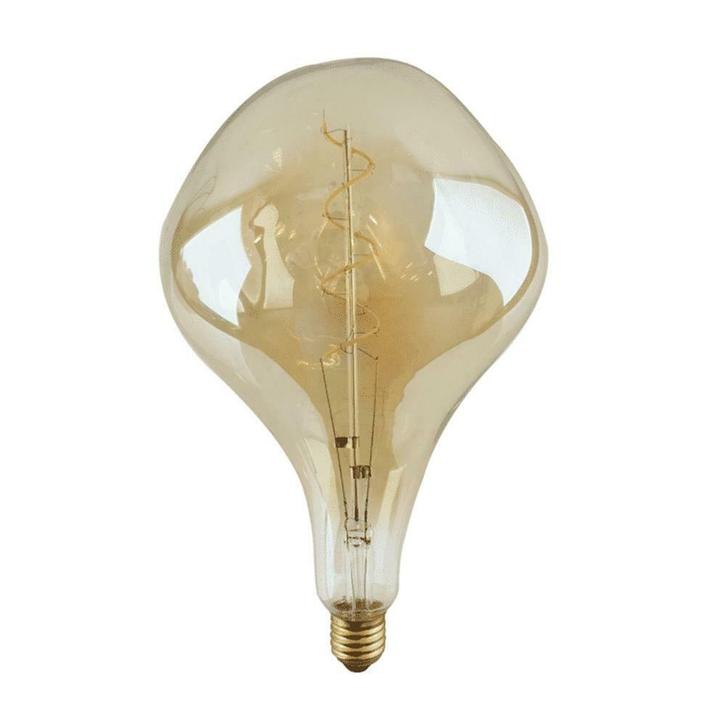 LED Globe Organic lamp XXL 6W E27 Gold Dimbaar Warm wit, Huis en Inrichting, Lampen | Losse lampen, Nieuw, E27 (groot), Verzenden