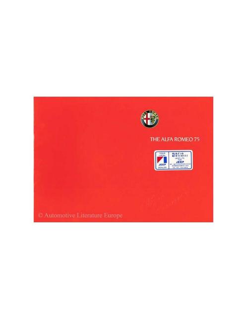 1987 ALFA ROMEO 75 BROCHURE ENGELS, Boeken, Auto's | Folders en Tijdschriften