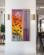 Ksavera - Bamboo japanese painting J374 - canvas XXL - 160cm, Antiek en Kunst