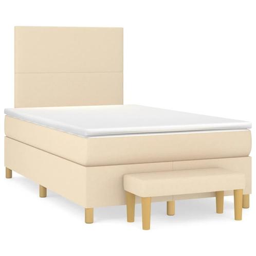 vidaXL Sommier à lattes de lit avec matelas crème, Maison & Meubles, Chambre à coucher | Lits, Neuf, Envoi