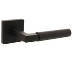 Intersteel deurklink Bau-Stil op vierkant rozet mat zwart, Nieuw, Overige materialen, Klink of Kruk
