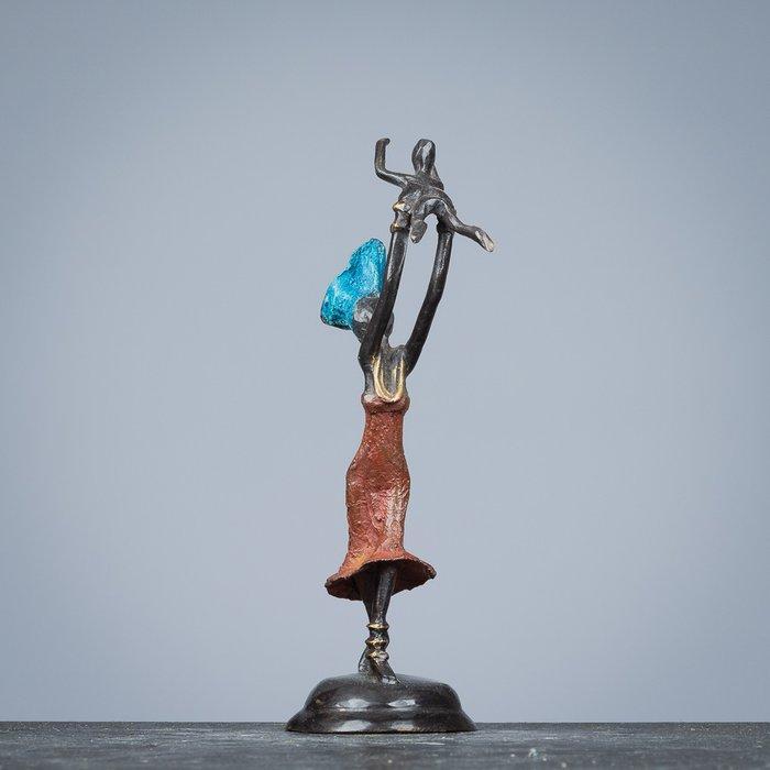 Beeldje - Bronzen beeld Moeder en kind - Brons, Antiek en Kunst, Curiosa en Brocante