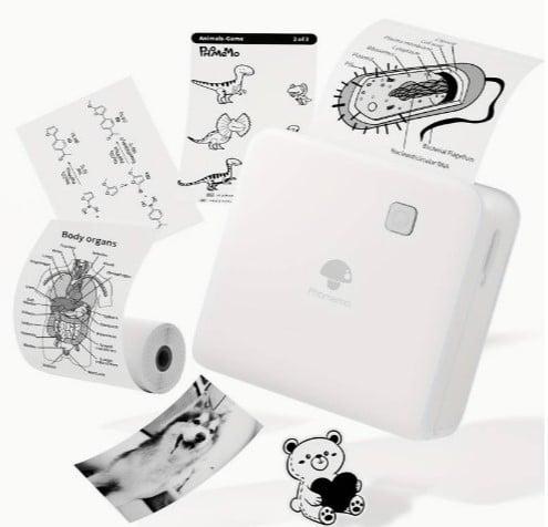 Mini fotoprinter zwartwit labelprinter labelmaker wit, Hobby en Vrije tijd, Knutselen, Nieuw