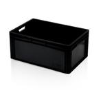 Stapelbak 600x400x270mm euronorm nieuw Zwart (Recycle), Doe-het-zelf en Bouw, Kratten en Dozen, Ophalen of Verzenden, Nieuw