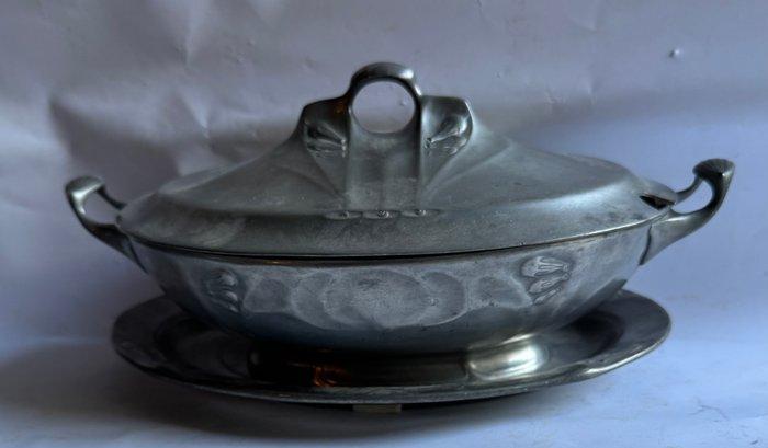 Kayserzinn - Theepot (3) - pewter - Theepot en tureen op een, Antiek en Kunst, Kunst | Designobjecten