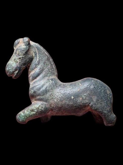 Oud-Romeins Brons Stunning Heavy Figure of a Horse, Handtassen en Accessoires, Antieke sieraden