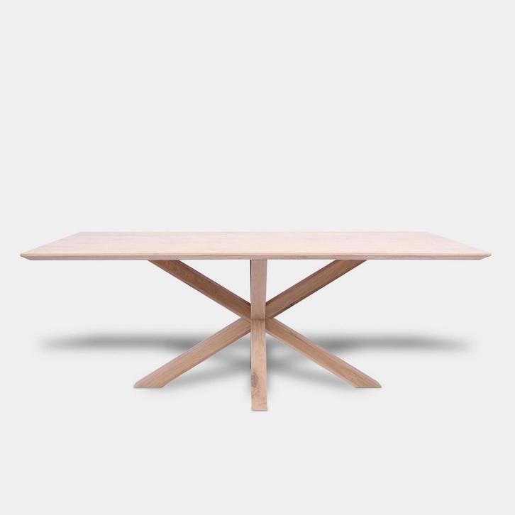 Tafel Rechthoekig Eikenhout  Matrix hout  140x90, Huis en Inrichting, Tafels | Eettafels