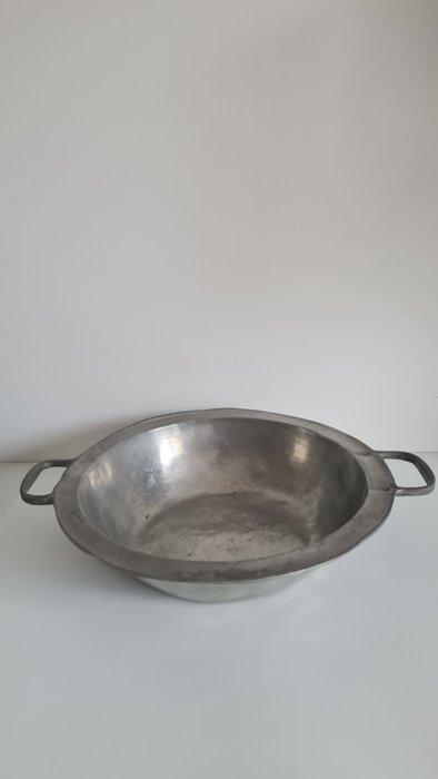 Fruitschaal - grote antieke fruitschaal - schaal - tin 95 %, Antiek en Kunst, Curiosa en Brocante