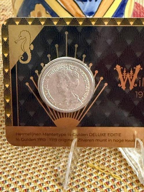 Nederland. Wilhelmina. 1/2 Gulden 1919 Hermelijnen Mantel, Postzegels en Munten, Munten | Nederland