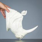 Figure - Decoratieve witte neushoorn als muurhanger -, Antiek en Kunst