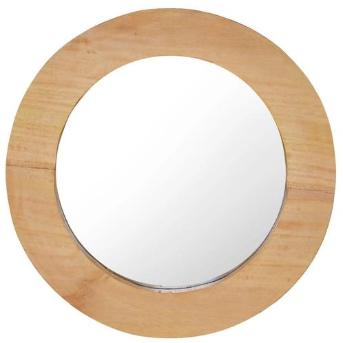 vidaXL Wandspiegel rond 40 cm teakhout, Huis en Inrichting, Woonaccessoires | Spiegels, Nieuw, Verzenden