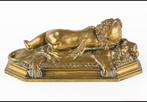 Naar Clodion - sculptuur, Liggende putto - 13 cm - Brons -, Antiek en Kunst