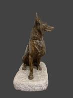 sculptuur, Cane seduto - 36 cm - Marmer, Antiek en Kunst