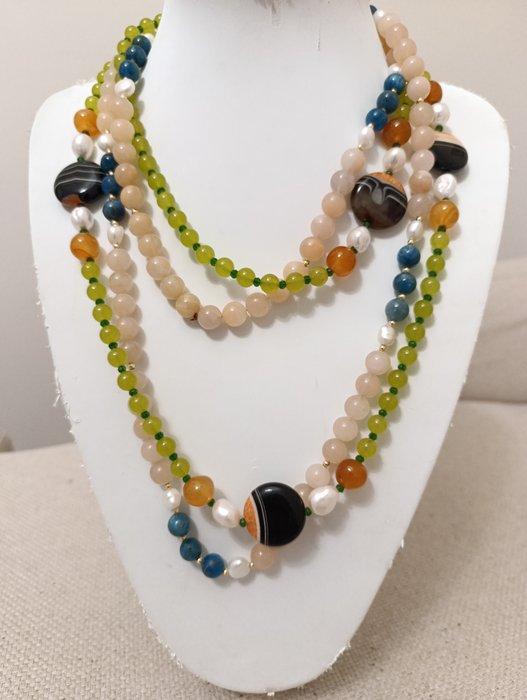 Jade - Zilver, Rozenkwarts, apatiet, jade, mos natuurlijk -, Verzamelen, Mineralen en Fossielen