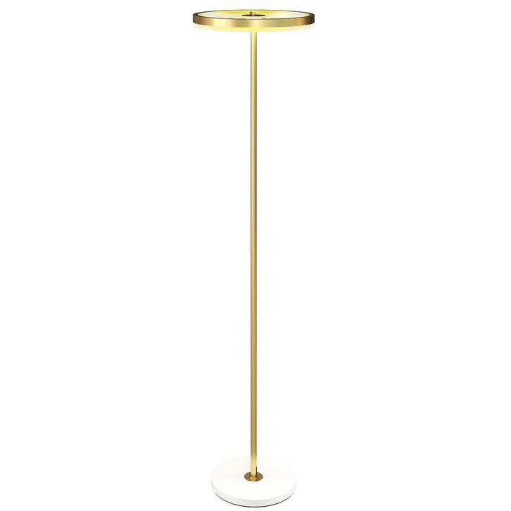 Verlichting - Staande lamp - Dimbaar - Goudkleurig, Huis en Inrichting, Lampen | Vloerlampen, Nieuw, Stof, Ophalen of Verzenden