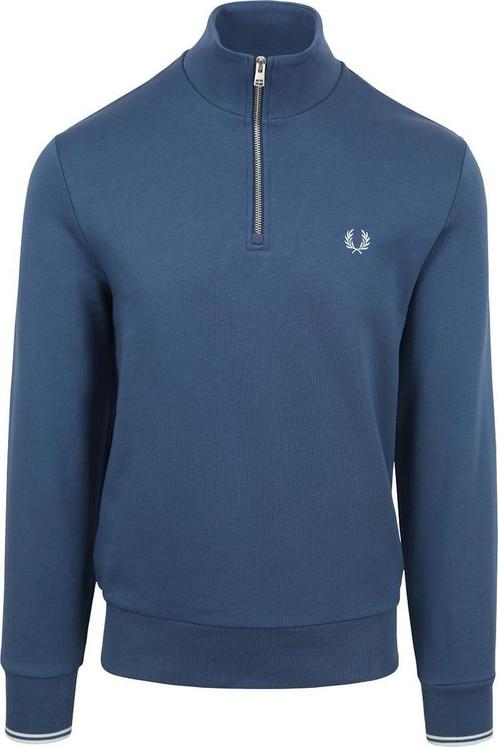 Fred Perry Half Zip Trui Mid Blauw maat Maat 52/54 (L) Heren, Kleding | Heren, Truien en Vesten, Blauw, Nieuw, Maat 52/54 (L)
