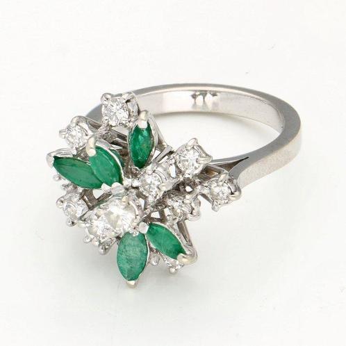 Bague - 18 carats Or blanc - 0.92ct. tw. Diamant (Naturelle), Handtassen en Accessoires, Ringen