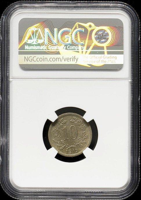 Autriche. François-Joseph Ier. 10 Heller 1915 - NGC MS62, Postzegels en Munten, Munten | Europa | Niet-Euromunten