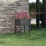 vidaXL Plantenbak 50x50x70 cm massief grenenhout grijs, Tuin en Terras, Verzenden, Nieuw