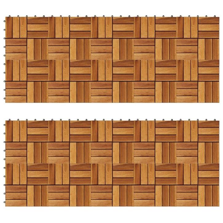 vidaXL Terrastegels 30 x 30 cm Acacia set van 20, Doe-het-zelf en Bouw, Vloerdelen en Plavuizen, Nieuw, Verzenden
