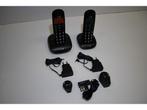 Veiling - Doro PhoneEasy 100W Duo DECT telefoon Zwart, Télécoms, Téléphones fixes | Combinés & sans fil