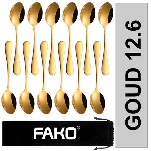 Fako Bijoux® - Theelepel / Koffielepel Classic - 12cm - Goud, Huis en Inrichting, Keuken | Bestek, Verzenden