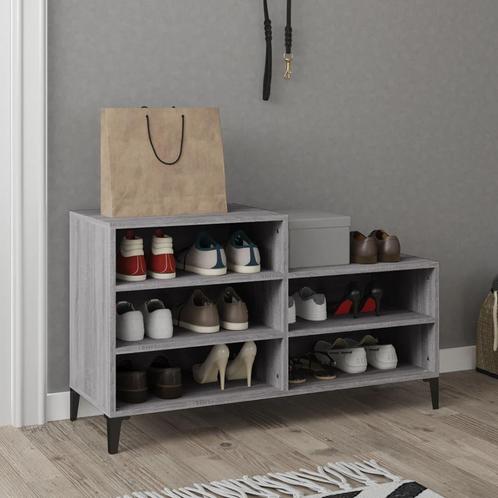 vidaXL Schoenenkast 102x36x60 cm bewerkt hout sonoma grijs, Huis en Inrichting, Kasten | Schoenenkasten, Nieuw, Verzenden