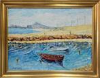 École majorquine (XX) - Le bateau rouge, Antiek en Kunst