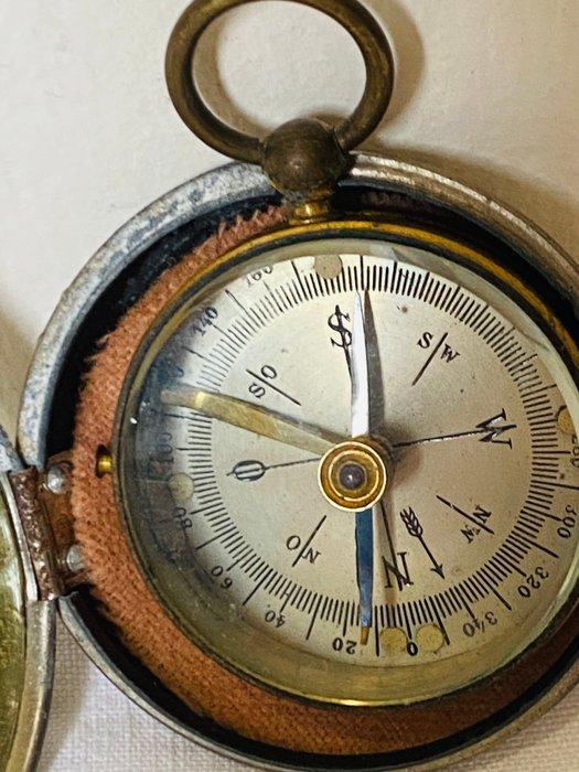 Kompas - Messing, Metaal - ancienne instrument de navigation, Antiquités & Art, Curiosités & Brocante