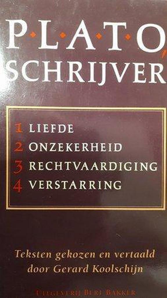 PLATO SCHRIJVER          TEKSTEN GEKOZEN-VERT.G.KOOLSCHIJN, Boeken, Filosofie, Gelezen, Verzenden
