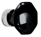 Meubelknop Octo porselein 34mm zwart/glans nikkel, Nieuw