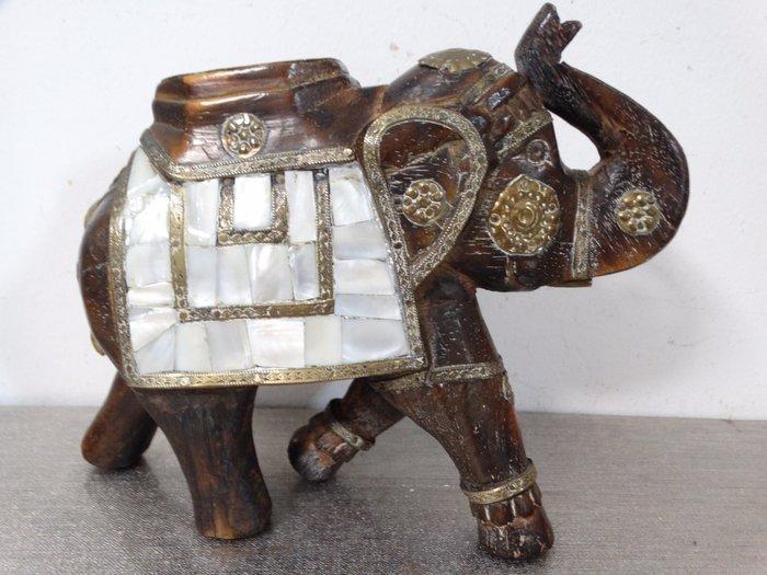 Bomont - Sculpture, Vintage olifant/ presenteerblad - 17 cm, Antiek en Kunst, Curiosa en Brocante
