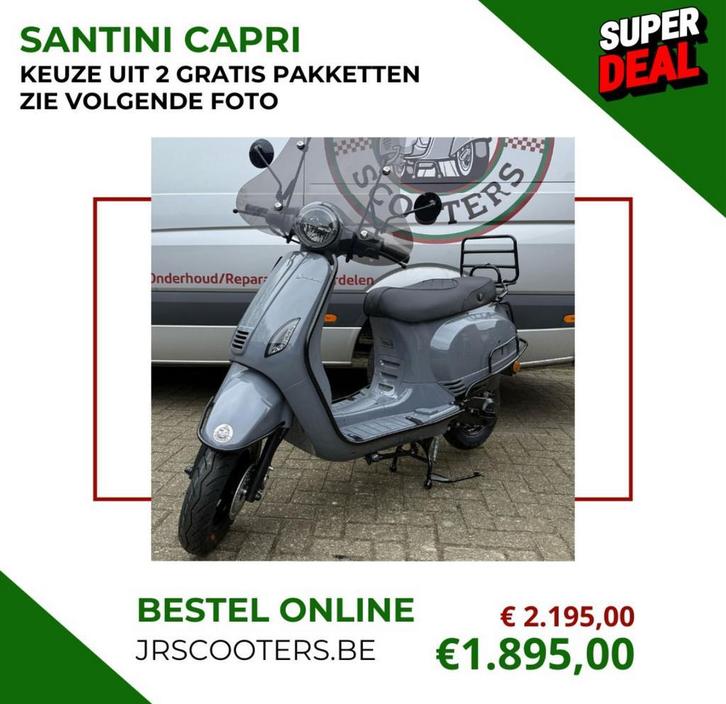 Scooter A en B Klasse Santini capri Nieuw!!, Fietsen en Brommers, Scooters | Overige merken, Nieuw, Benzine