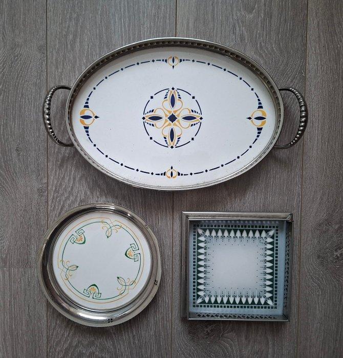 Dienblad (3) - Keramiek, Metaal, Antiquités & Art, Antiquités | Verre & Cristal