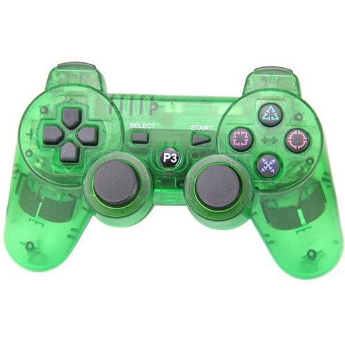 PS3 Controller Wireless Transparent Green (Third Party) (..., Games en Spelcomputers, Spelcomputers | Sony PlayStation 3, Zo goed als nieuw